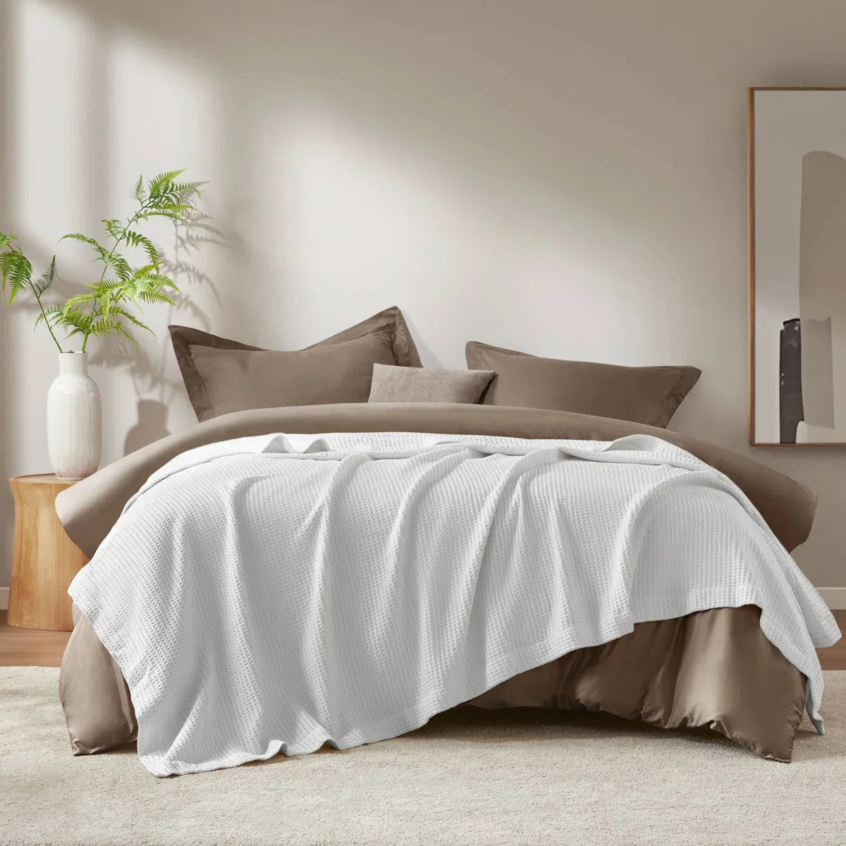 Haven Waffle Weave Cotton Blanket