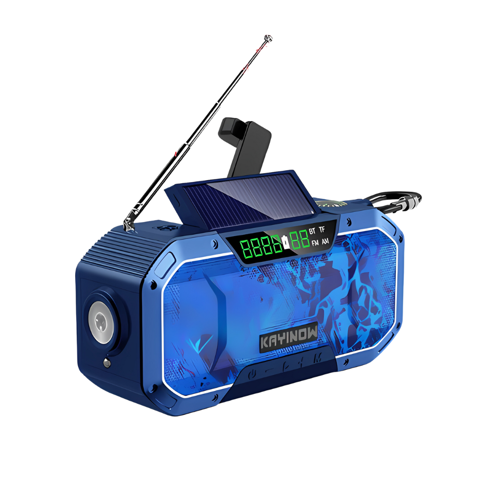 Emergency Radio Hand Crank Solar with Power Bank Flashlight SOS