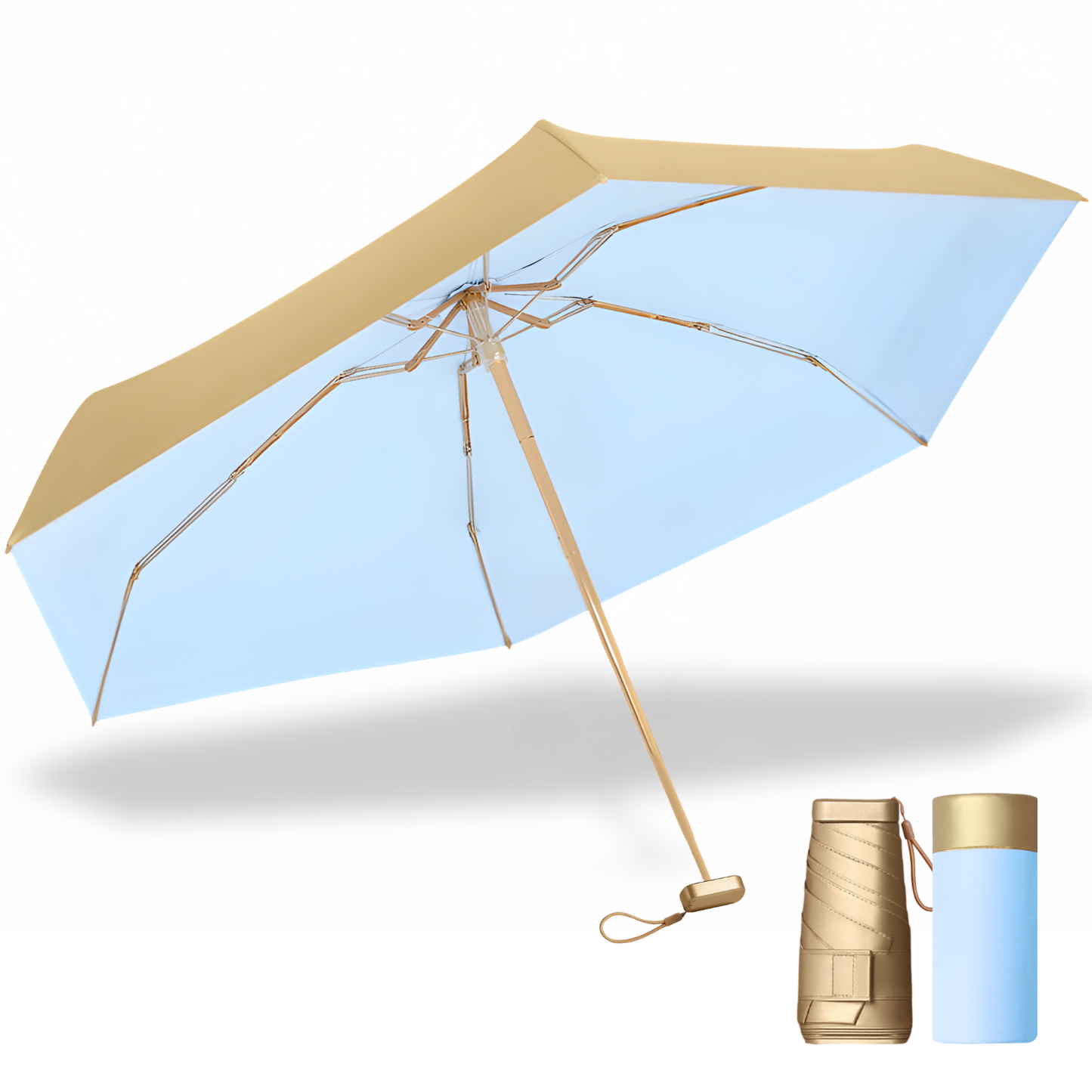Umbrella Mini Travel UPF 50 Windproof Compact Folding Umbrella