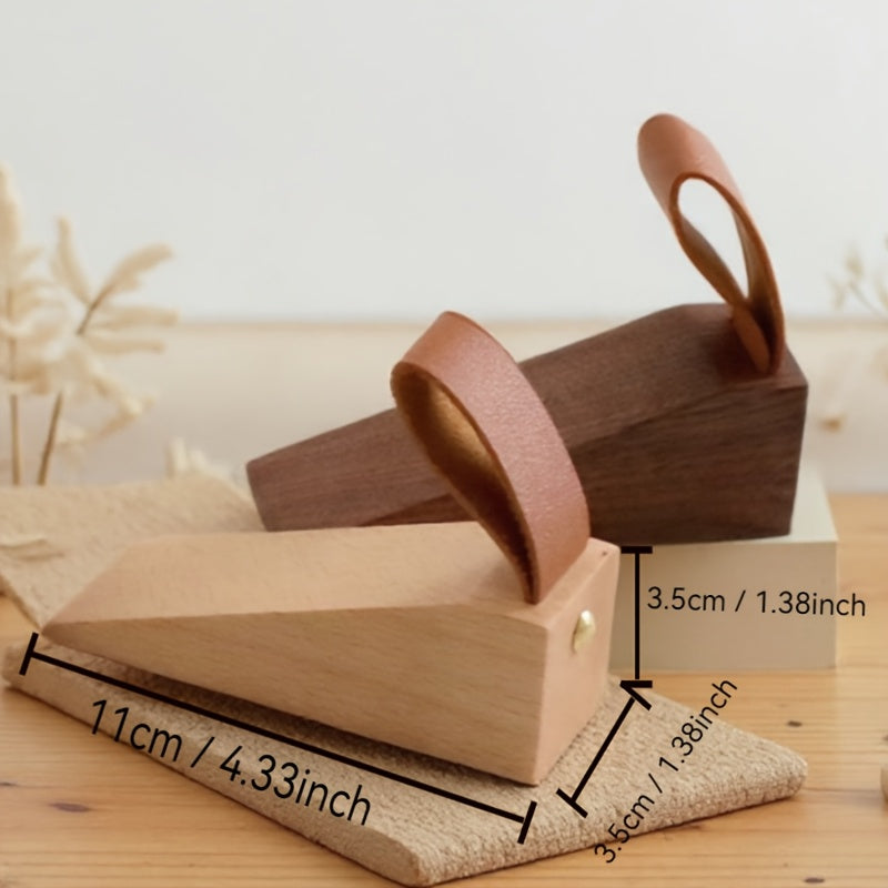 Door Stop Wooden Wedge Non Slip Floor Protector