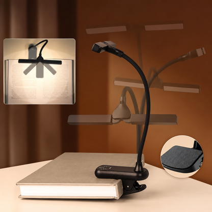 Book Light for Reading in Bed Rechargeable Clip On LED Reading Lamp