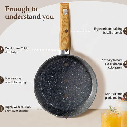12-Piece Granite Coated Nonstick Cookware Set for Kitchens