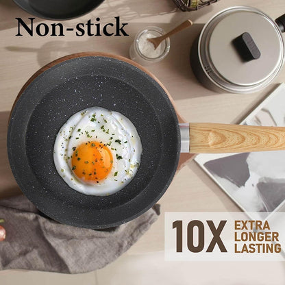 12-Piece Granite Coated Nonstick Cookware Set for Kitchens