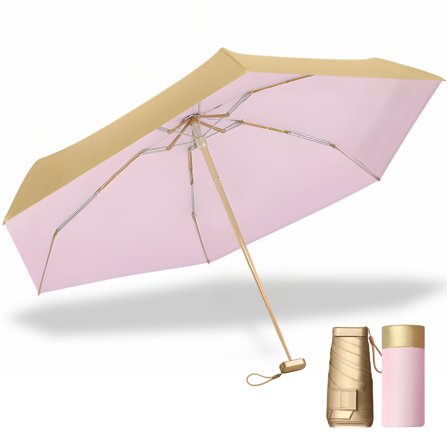 Umbrella Mini Travel UPF 50 Windproof Compact Folding Umbrella