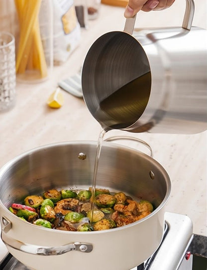 Oil Dispenser Oil Strainer Stainless Steel Cooking Oil Filter Pot