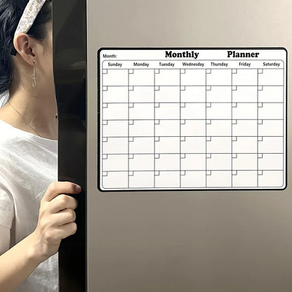 Dry Erase Calendar Magnetic Monthly Planner Whiteboard for Fridge