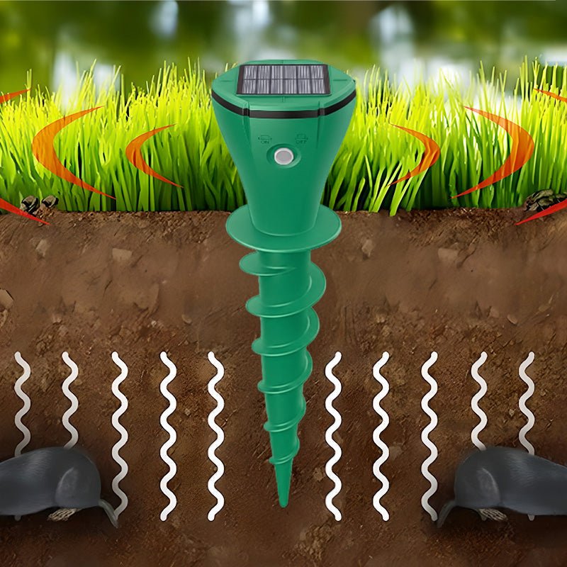 Mole Repellent Solar Powered Sonic Spike for Lawn Gopher Vole