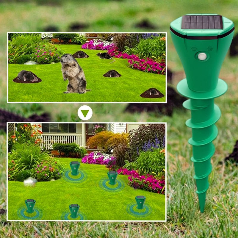 Mole Repellent Solar Powered Sonic Spike for Lawn Gopher Vole