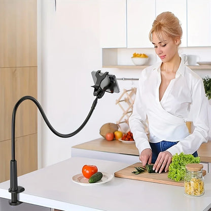 Phone Holder for Bed Gooseneck Phone Stand Long Arm Clamp for Desk