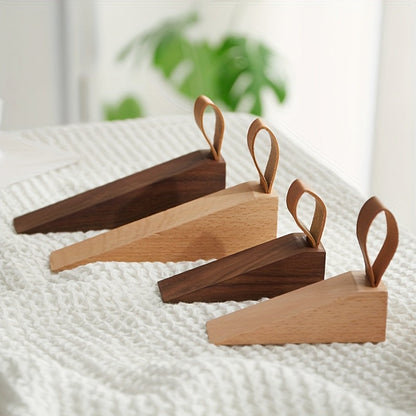 Door Stop Wooden Wedge Non Slip Floor Protector