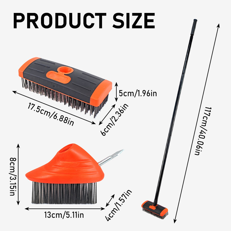 Weed Remover Tool Wire Brush for Patio Pavers with Long Handle
