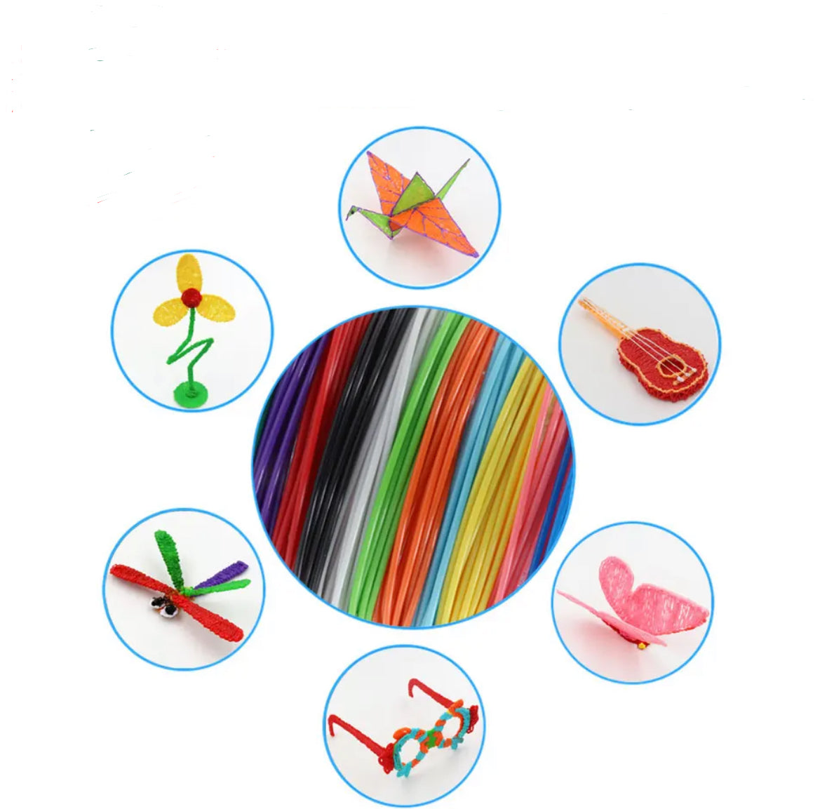 3D Pen for Kids with PLA Filament 12 Colors LED Display Case