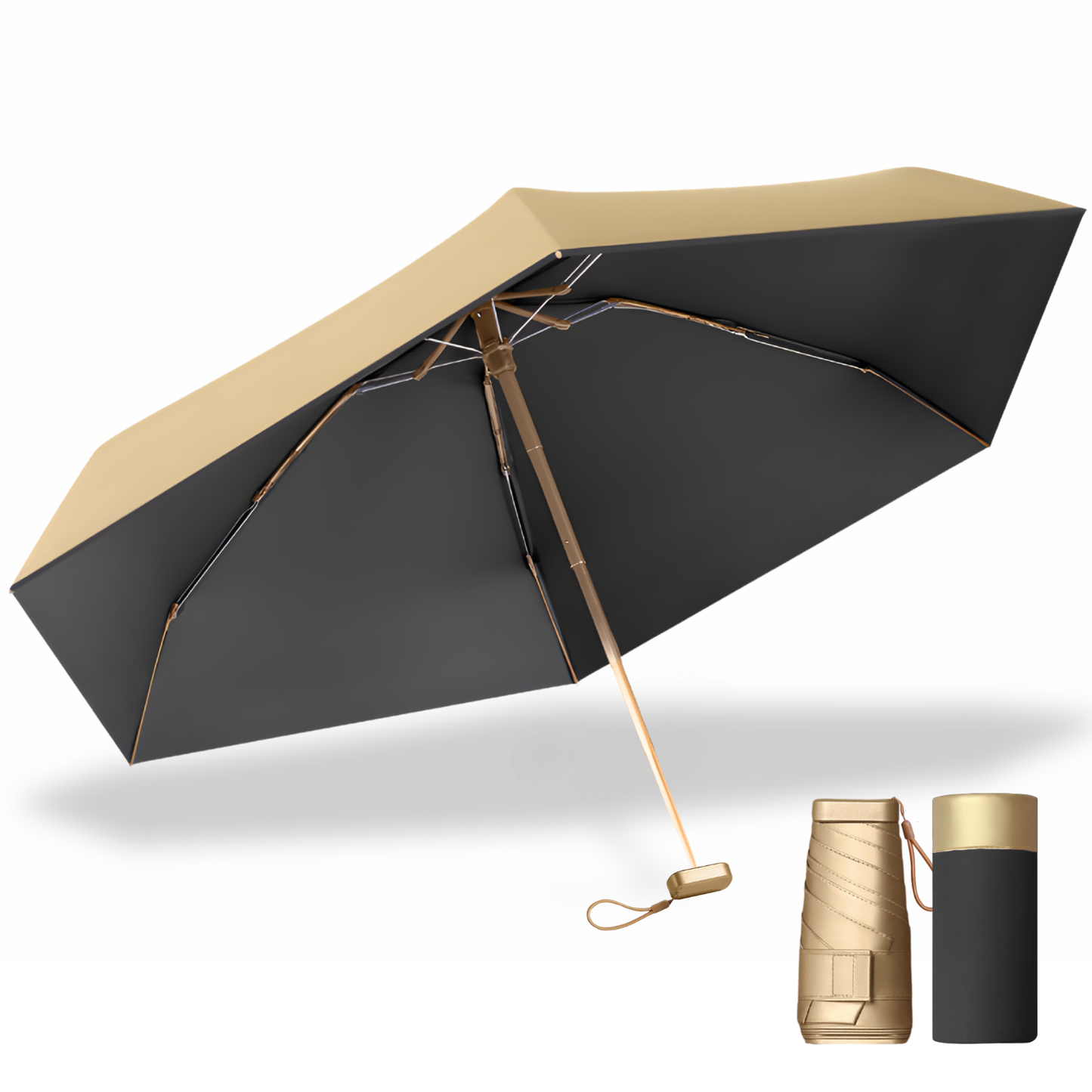 Umbrella Mini Travel UPF 50 Windproof Compact Folding Umbrella
