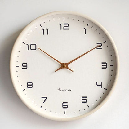 Wall Clock Wooden Scandinavian Minimalist Silent Quartz Clock