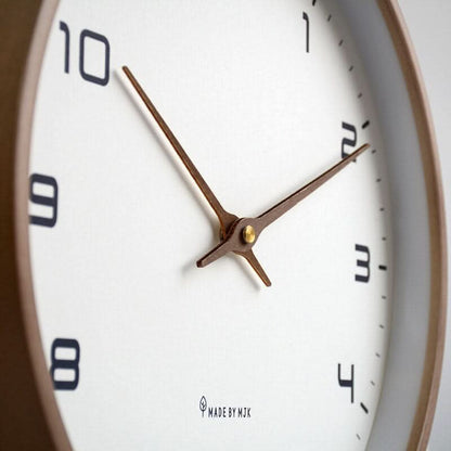 Wall Clock Wooden Scandinavian Minimalist Silent Quartz Clock