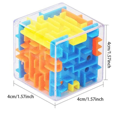 Brain Teaser Puzzle 3D Maze Cube Mini Fidget Toy for Kids and Adults