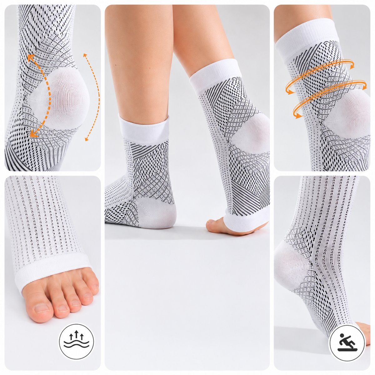 Open Toe Compression Socks Ankle Compression Sleeve for Women and Men
