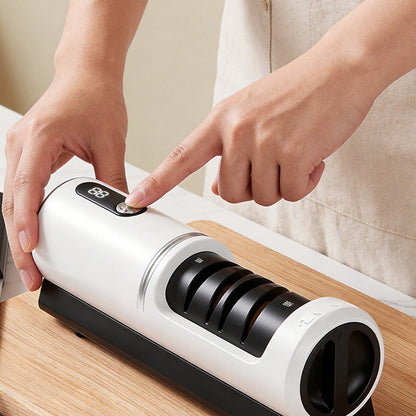 Electric Knife Sharpener USB Rechargeable 2 Stage for Kitchen Knives