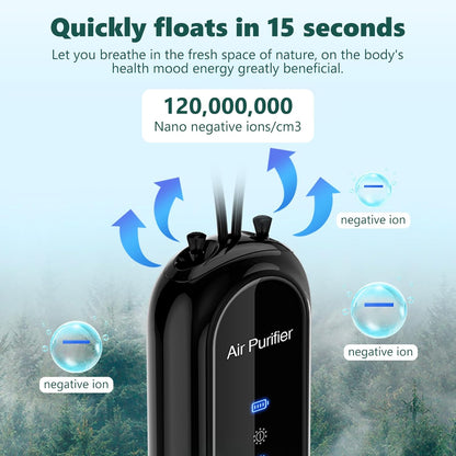 Air Purifier Personal Wearable Negative Ion USB Rechargeable Necklace