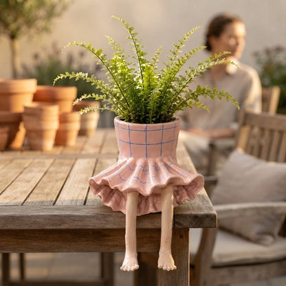 Succulent Pot Funny Planter with Dangling Legs Cute Shelf Sitter Gift