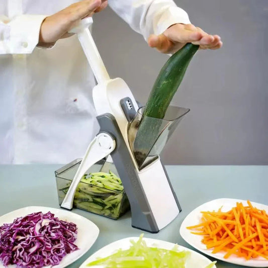 5-in-1 Safe Vegetable Slicer with Interchangeable Blades