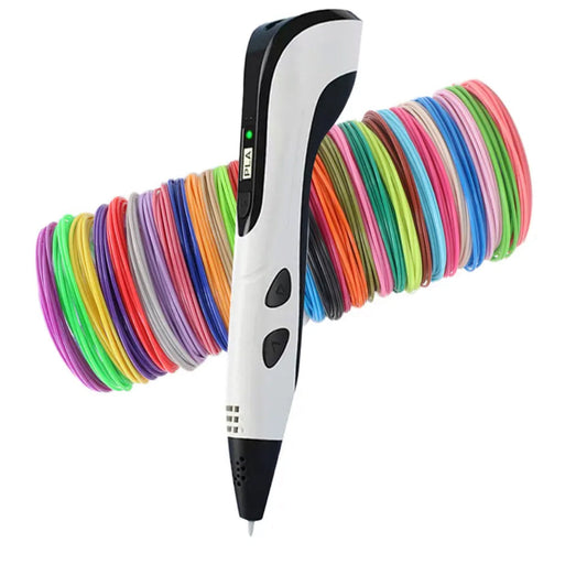 3D Pen for Kids with PLA Filament 12 Colors LED Display Case