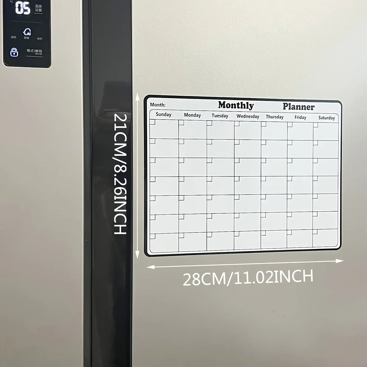 Dry Erase Calendar Magnetic Monthly Planner Whiteboard for Fridge