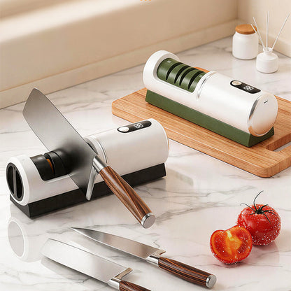 Electric Knife Sharpener USB Rechargeable 2 Stage for Kitchen Knives