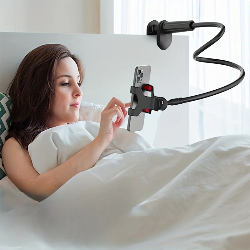 Phone Holder for Bed Gooseneck Phone Stand Long Arm Clamp for Desk
