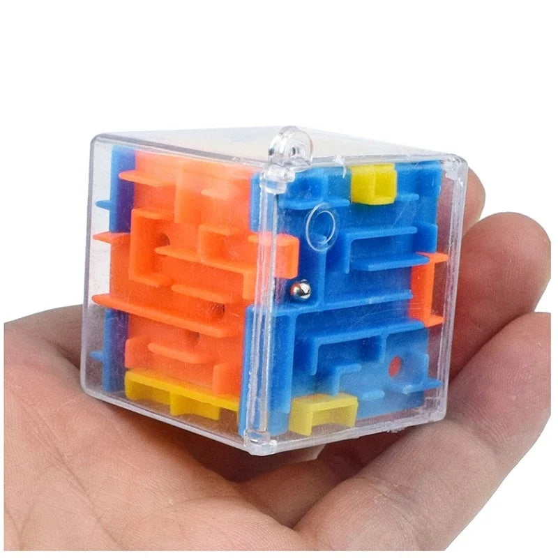Brain Teaser Puzzle 3D Maze Cube Mini Fidget Toy for Kids and Adults
