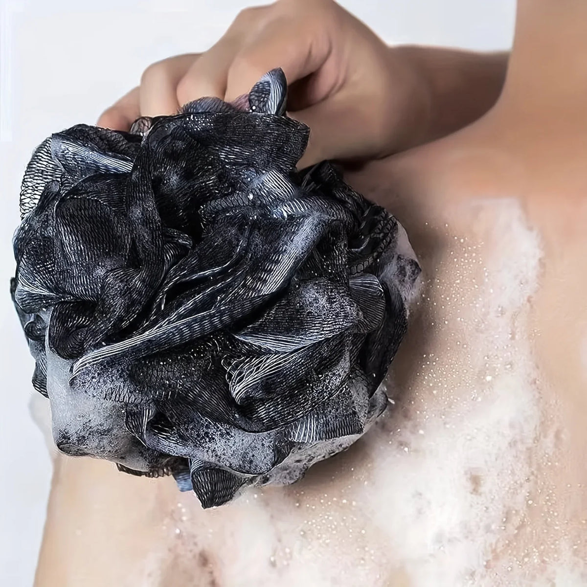Back Scrubber for Shower Exfoliating Strap Set with Glove and Loofah