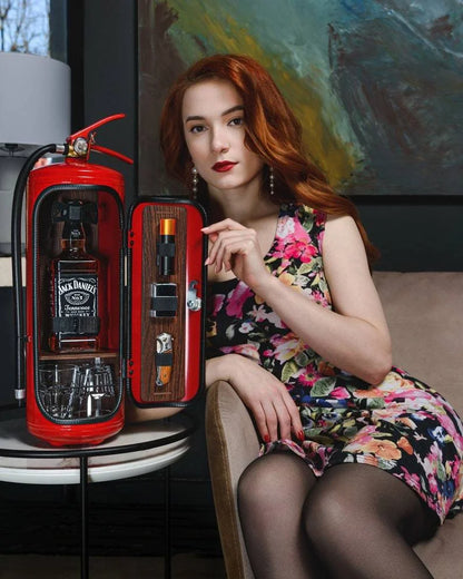 Bar Cabinet Fire Extinguisher Hidden Liquor Storage Secret Dispenser