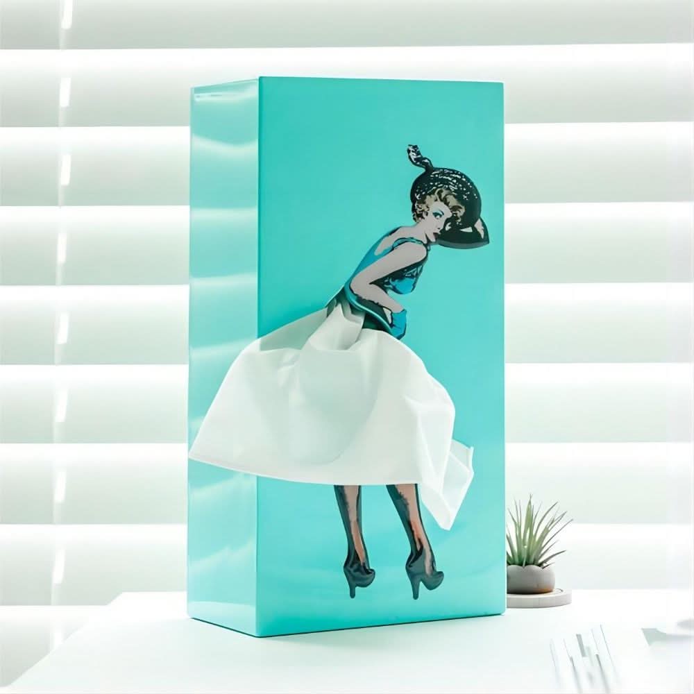 Tissue Box Decorative Tissue Holder Modern Plastic Tissue Organizer