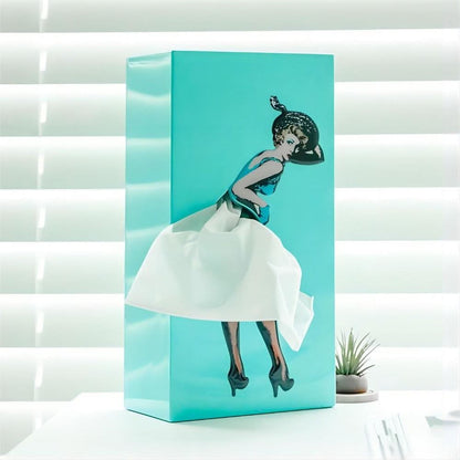 Tissue Box Decorative Tissue Holder Modern Plastic Tissue Organizer