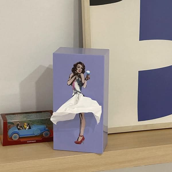 Tissue Box Decorative Tissue Holder Modern Plastic Tissue Organizer