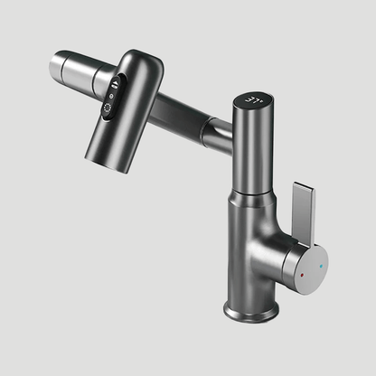Kitchen Faucet Pull Down 360 Degree LED Temperature Faucet