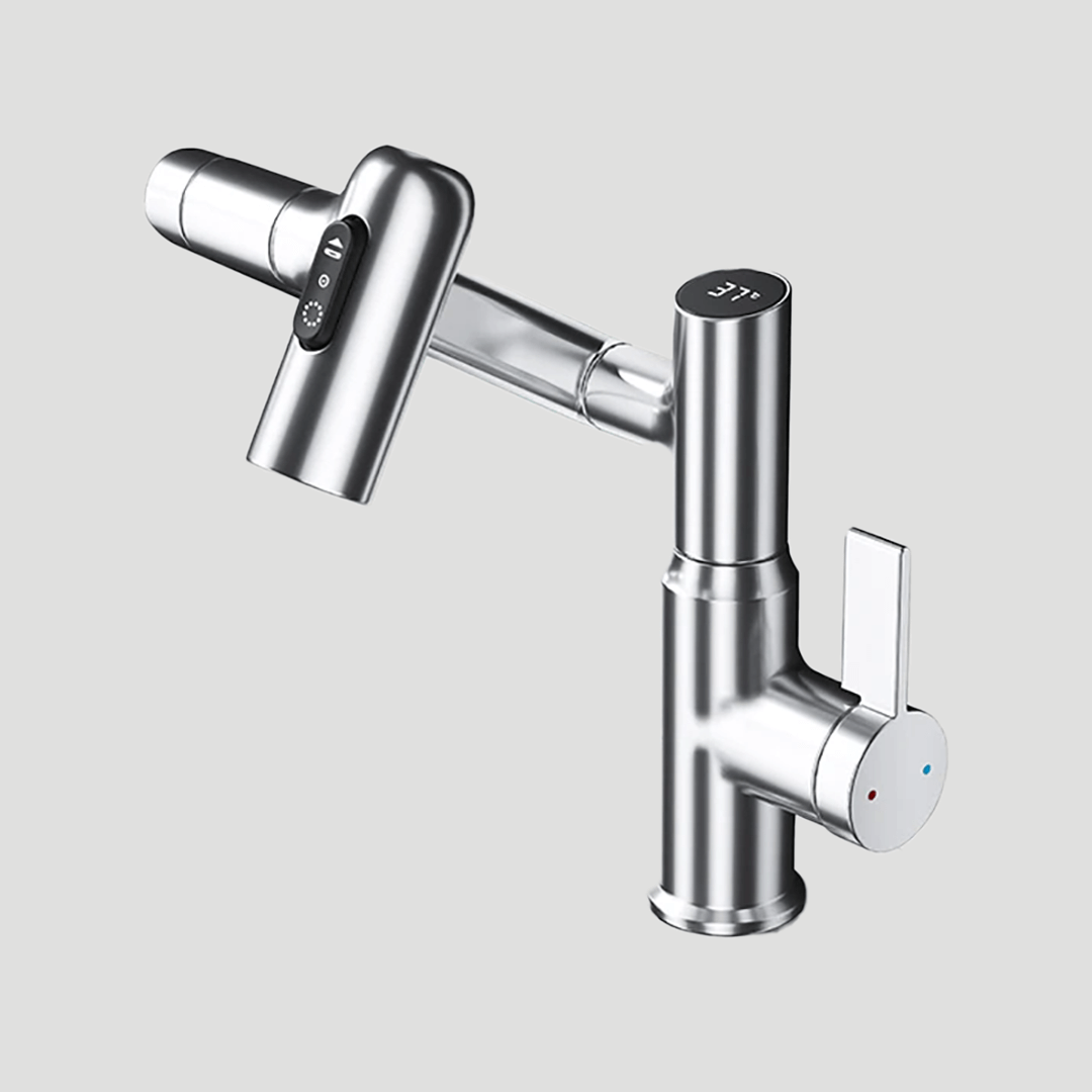Kitchen Faucet Pull Down 360 Degree LED Temperature Faucet