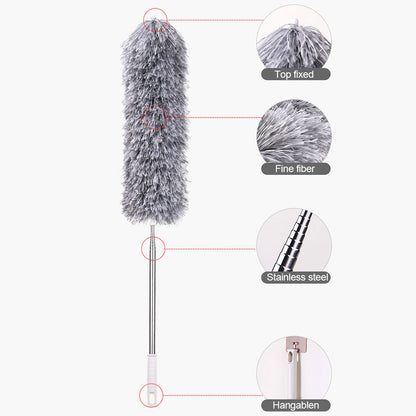 Duster with Extension Pole Microfiber for High Ceiling Fan Cobweb