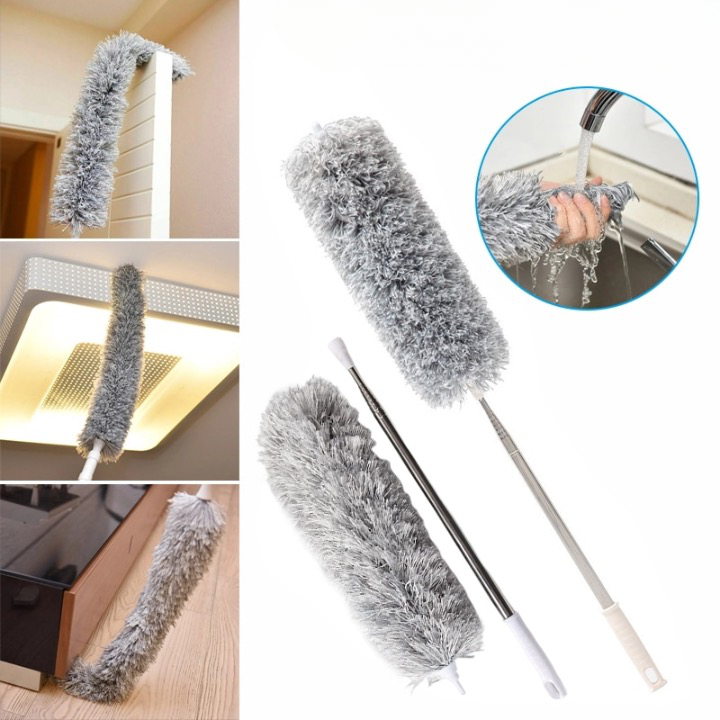 Duster with Extension Pole Microfiber for High Ceiling Fan Cobweb