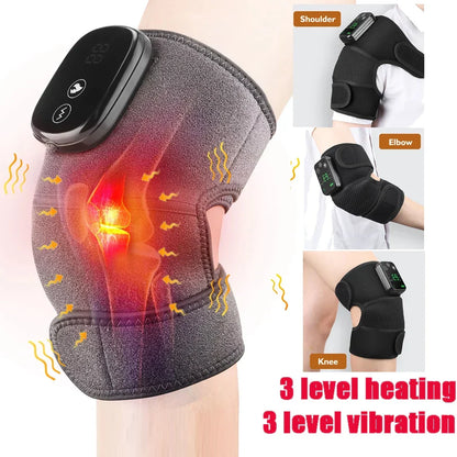 Heated Shoulder Brace Massager Wireless with Vibration for Pain