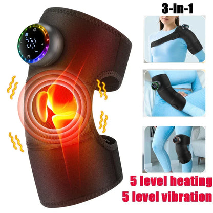 Heated Shoulder Brace Massager Wireless with Vibration for Pain