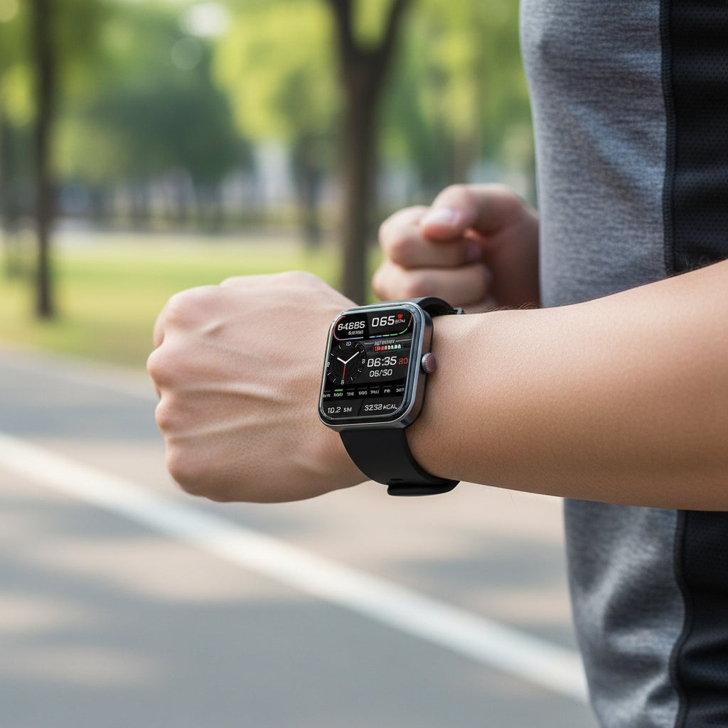Smart Watch Health Monitor with Glucose Trend and Heart Tracking