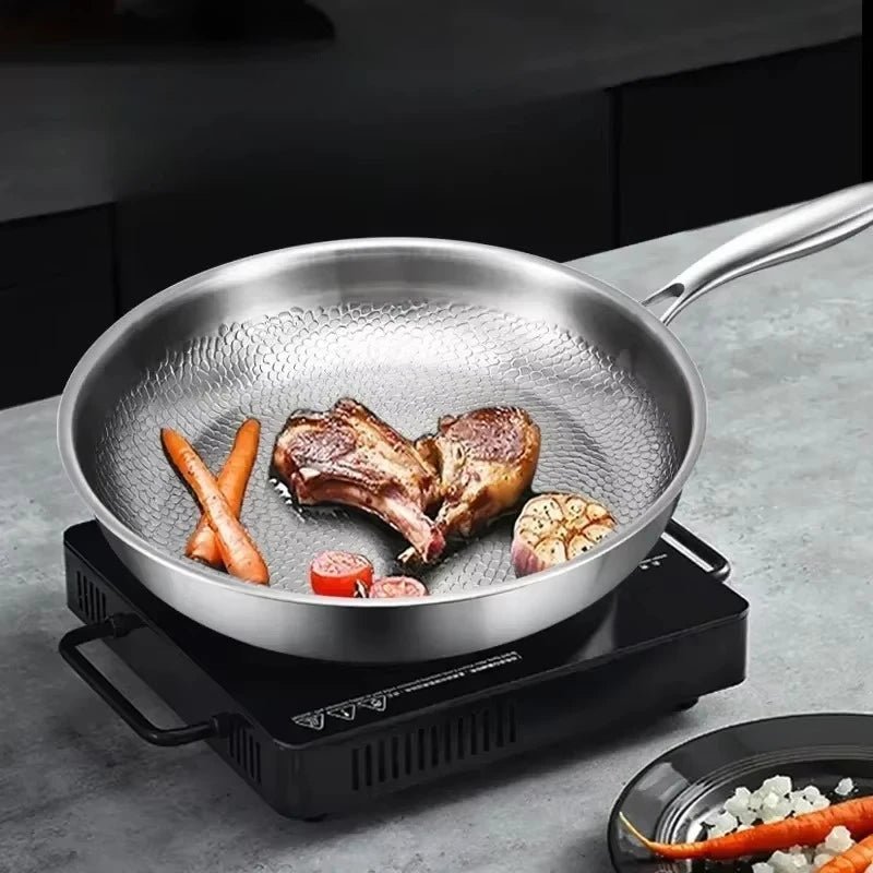 Frying Pan Titanium Hammered Nonstick Induction Skillet