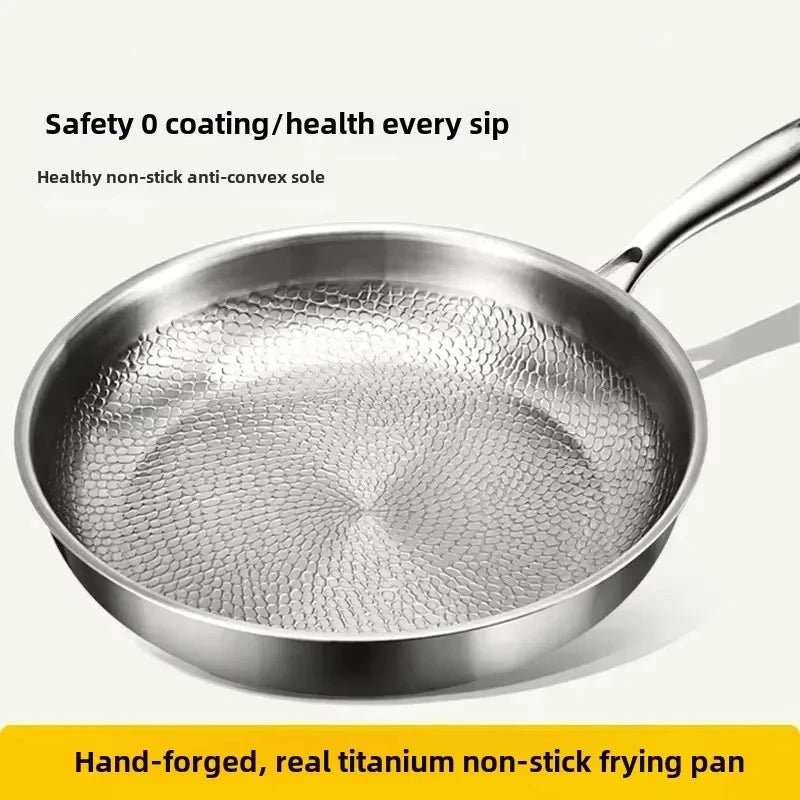 Frying Pan Titanium Hammered Nonstick Induction Skillet
