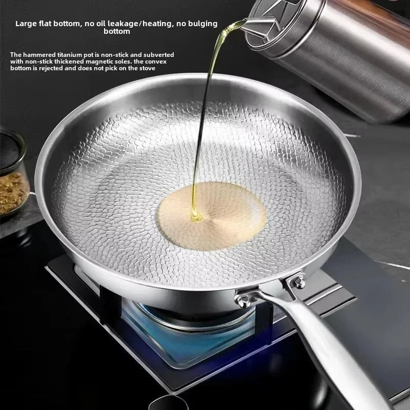 Frying Pan Titanium Hammered Nonstick Induction Skillet