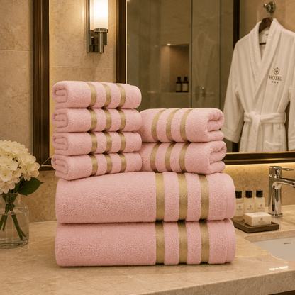 Bath Towels Set of 8 Soft Absorbent Bathroom Towel Washcloths