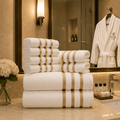 Bath Towels Set of 8 Soft Absorbent Bathroom Towel Washcloths