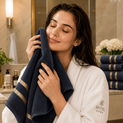 Bath Towels Set of 8 Soft Absorbent Bathroom Towel Washcloths