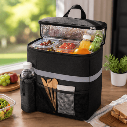 Insulated Cooler Bag Large Food Delivery Bag for Hot and Cold Meals