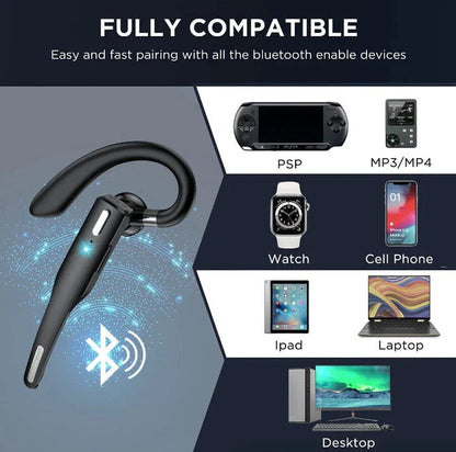 Bluetooth Headset Wireless Ear Hook Noise Cancelling Mic